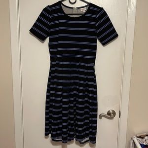 Cute simple black and blue dress.